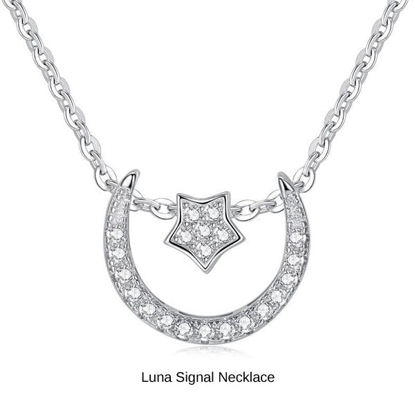 新商品 Luna Signal ネックレス レディース 8way 星月 星型 月型 CZダイヤ ゴールド 可愛い レディース ギフト プレゼント