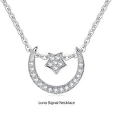 新商品 Luna Signal ネックレス レディース 8way 星月 星型 月型 CZダイヤ ゴールド 可愛い レディース ギフト プレゼント