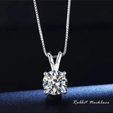 新商品 ネックレス レディース ラビット うさぎ ウサギ 4つ爪 CZダイヤ 計0.8ct エレガント プラチナ仕上げ レディース 女性 人気 ギフト プレゼント