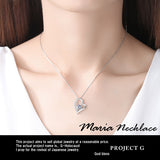 Necklace Ladies Heart Open Heart Maria Necklace Platinum Finish Ladies Gift Present
