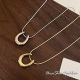 Necklace for ladies, large 1.25 carat, single piece folklore necklace, platinum finish, ladies' gift, present