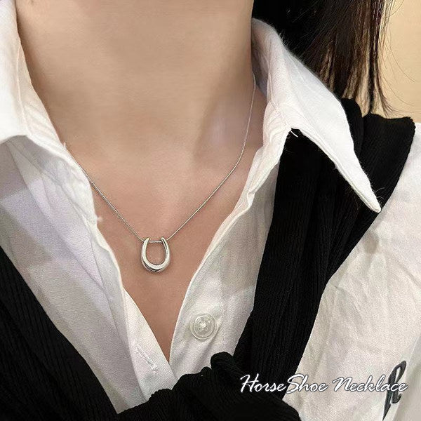 Necklace for ladies, large 1.25 carat, single piece folklore necklace, platinum finish, ladies' gift, present