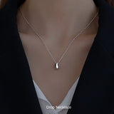 新商品 ネックレス レディース シンプル ドロップ しずく 雫 シンプル ステンレス製 カジュアル シルバー ゴールド レディース ギフト プレゼント