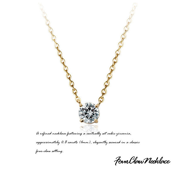 Necklace for ladies, large 1.25 carat, single piece folklore necklace, platinum finish, ladies' gift, present