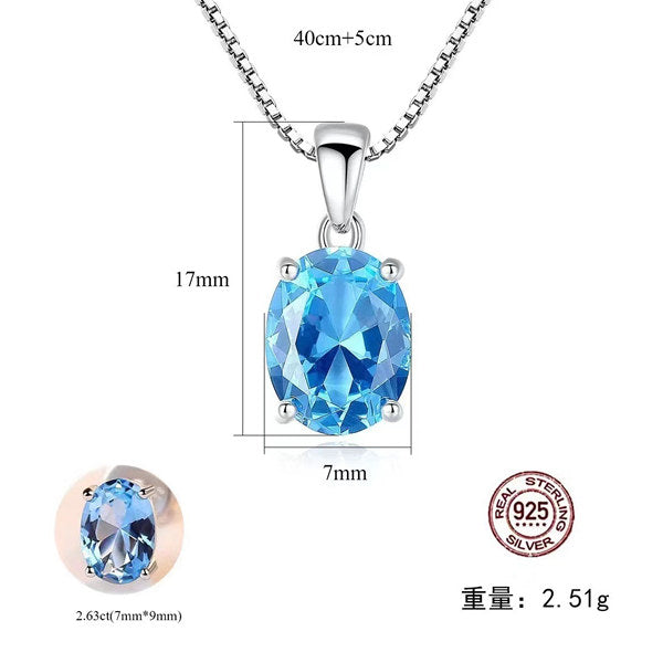 新商品 ネックレス レディース ブルートパーズ 大粒 11月誕生石 選べる地金 ステンレス or シルバー 可愛く エレガント 清楚 プラチナ仕上げ レディース ギフト プレゼント
