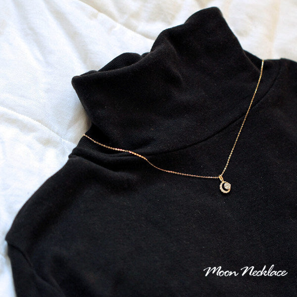 Necklace for ladies, large 1.25 carat, single piece folklore necklace, platinum finish, ladies' gift, present