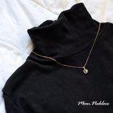 Necklace for ladies, large 1.25 carat, single piece folklore necklace, platinum finish, ladies' gift, present