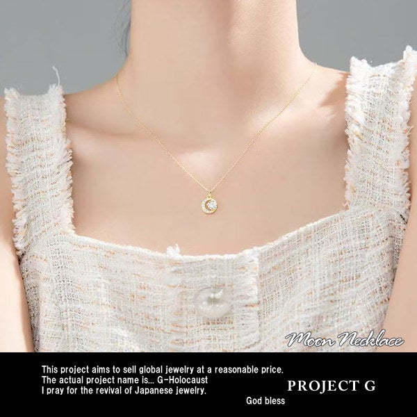 Necklace for ladies, large 1.25 carat, single piece folklore necklace, platinum finish, ladies' gift, present