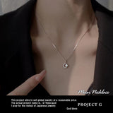 Necklace for ladies, large 1.25 carat, single piece folklore necklace, platinum finish, ladies' gift, present