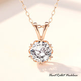 新商品 ネックレス レディース ハート ラビット うさぎ ウサギ 6つ爪 CZダイヤ 0.8ct エレガント ピンクゴールド プラチナ仕上げ レディース 女性 人気 ギフト プレゼント