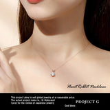 新商品 ネックレス レディース ハート ラビット うさぎ ウサギ 6つ爪 CZダイヤ 0.8ct エレガント ピンクゴールド プラチナ仕上げ レディース 女性 人気 ギフト プレゼント