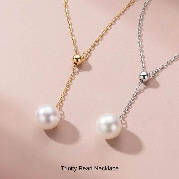 新商品 トリニティ・パールネックレス 8mm｜3way スライドチェーン仕様 一粒 Y字 長さ調整可 カジュアル ゴールド シルバー レディース 上品 人気 卒業式 女性 ギフト プレゼント