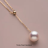 新商品 トリニティ・パールネックレス 8mm｜3way スライドチェーン仕様 一粒 Y字 長さ調整可 カジュアル ゴールド シルバー レディース 上品 人気 卒業式 女性 ギフト プレゼント