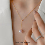 新商品 トリニティ・パールネックレス 8mm｜3way スライドチェーン仕様 一粒 Y字 長さ調整可 カジュアル ゴールド シルバー レディース 上品 人気 卒業式 女性 ギフト プレゼント