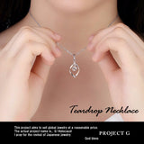 Necklace Ladies Earrings Teardrop Necklace Earrings Platinum Finish Ladies Gift Present