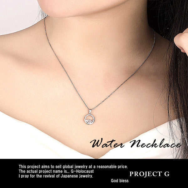 Necklace Ladies Earrings Water Water Necklace Earrings Platinum Finish Ladies Gift Present