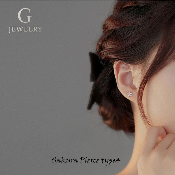 新商品 ピアス レディース 桜ピアス サクラ さくら レディース シルバー925 ピンクゴールド ジルコニア 誕生日 ギフト プレゼント