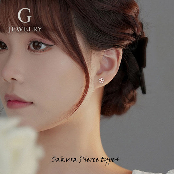 新商品 ピアス レディース 桜ピアス サクラ さくら レディース シルバー925 ピンクゴールド ジルコニア 誕生日 ギフト プレゼント