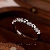 New Product Women's Adjustable Heart Eternity Ring Platinum Plated Popular Gift