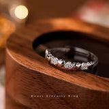 New Product Women's Adjustable Heart Eternity Ring Platinum Plated Popular Gift