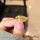 新商品 指輪 レディース 360°キャッツアイ リングで指先を華やかに チタン製 指輪 プラチナ/ゴールド仕上げ レディース ギフト プレゼント