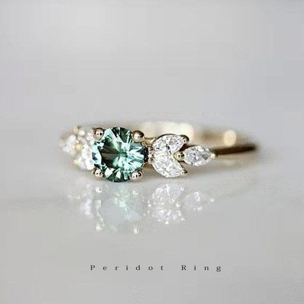 新発売記念セール！期間限定 34％OFF！2/10まで 新商品 指輪 レディース ペリドットカラー ジルコニア ゴールド 18KGP 人気 誕生日 ギフト プレゼント