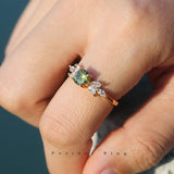 新発売記念セール！期間限定 34％OFF！2/10まで 新商品 指輪 レディース ペリドットカラー ジルコニア ゴールド 18KGP 人気 誕生日 ギフト プレゼント