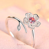 新商品 ネックレス レディース さくらシリーズ タイプ3 リング 指輪 桜 サクラ プラチナ仕上げ レディース ギフト プレゼント
