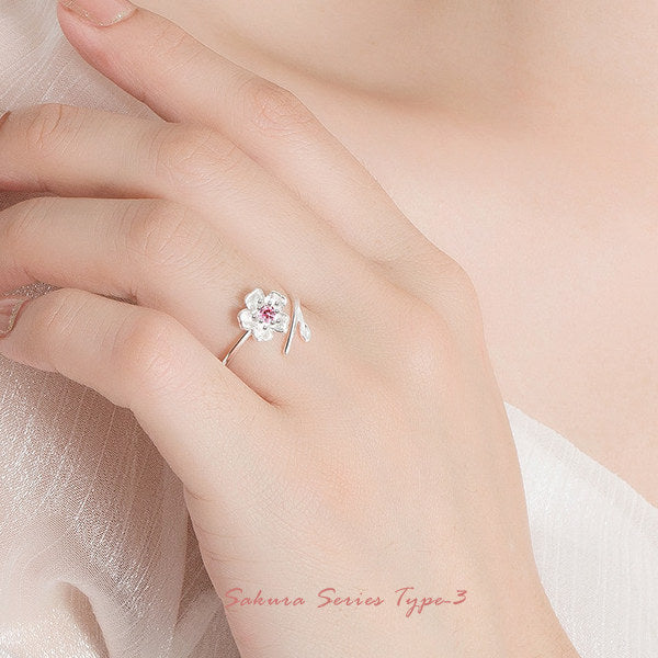 新商品 ネックレス レディース さくらシリーズ タイプ3 リング 指輪 桜