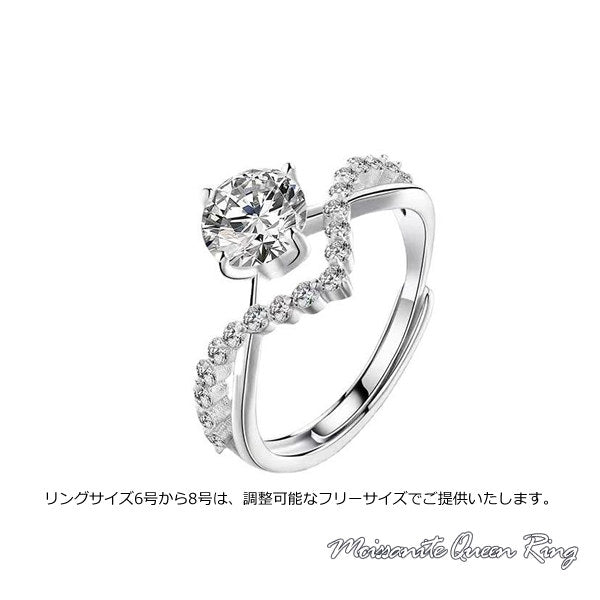 新商品 指輪 レディース 最新モデル モアサナイト 最高峰 リング 1カラット 大粒 指輪 プラチナ仕上げ レディース ギフト プレゼント