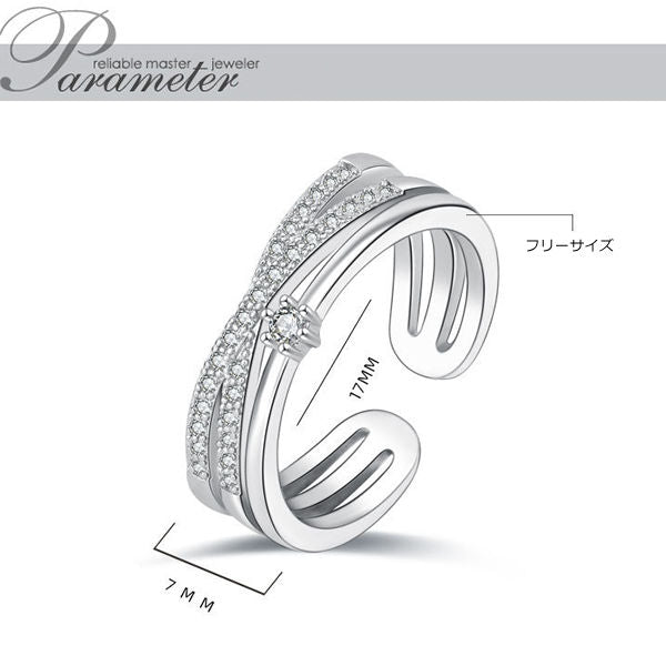 新商品 指輪 レディース サイズフリー 3連 リング クロスオーバー ストレート トリプル 指輪 ピンクゴールド ゴールド プラチナ仕上げ 誕生日 ギフト プレゼント