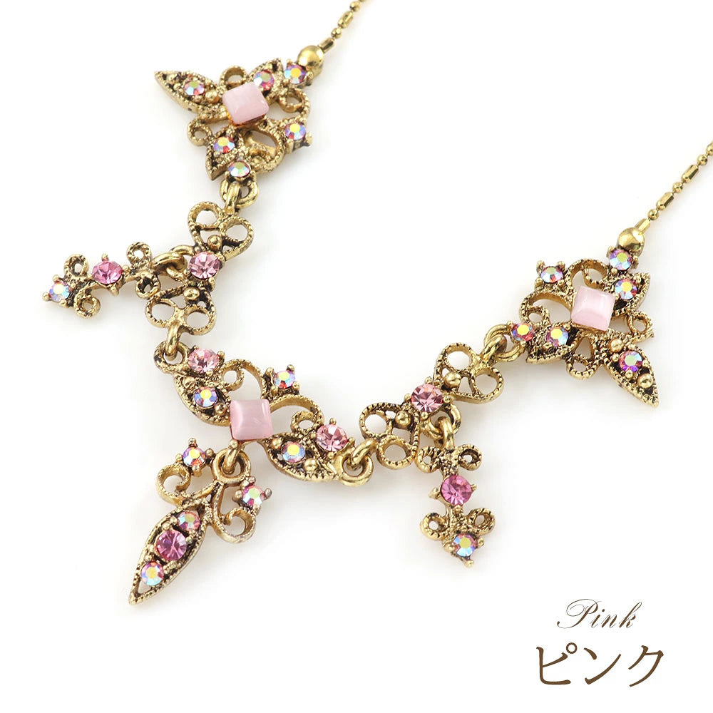 数量限定【宝箱】イタリアンジュエリータイプ♪キャッツアイアンティークネックレス ゴージャス アンティーク仕上げ