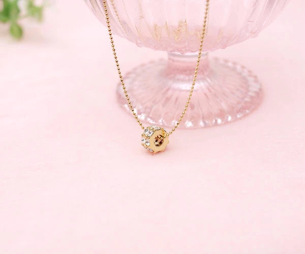 Limited Quantity [Treasure Chest] Sparkling & Radiant Full Eternity 16-Stone Necklace, Gold Platinum Finish
