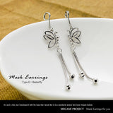 Ladies mask earrings/5 types of charms to choose from jewelry mask earrings cz gift present
