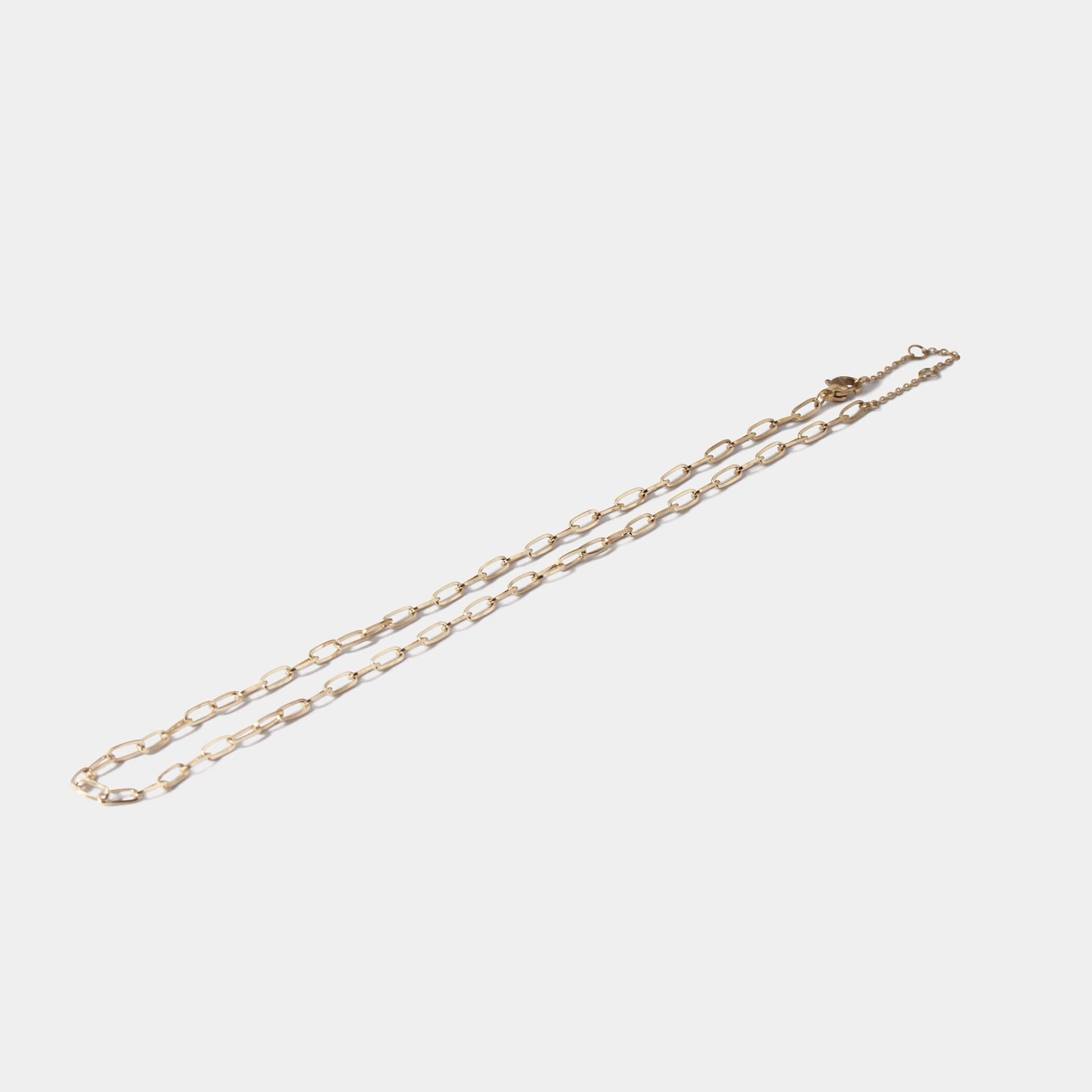 [ゴールド] ナローペーパーチェーンネックレス