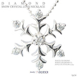 diamond snow snowflake necklace