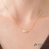 ストーン パヴェ ハート ネックレス ペンダント 日本製 ジュエリー ゴールド・ピンクゴールド・シルバーの3色展開 (op-154)