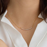 日本製 ジュエリー ラウンド スマイル ネックレス ストーン ペンダント フォーマル ゴールド・ピンクゴールド・シルバーの3色展開 (op-218)