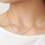 日本製 ジュエリー ラウンド スマイル ネックレス ストーン ペンダント フォーマル ゴールド・ピンクゴールド・シルバーの3色展開 (op-218)