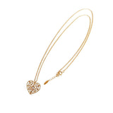 日本製 ジュエリー 透かし柄 ハート ロング ネックレス ペンダント ゴールド・ピンクゴールド・シルバーの3色展開 (op-242)