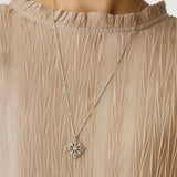 日本製 ジュエリー アラベスク ダイヤシェイプ マーキス ロング ネックレス ペンダント ストーン ゴールド・ピンクゴールド・シルバーの3色展開 (op-244)