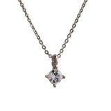 日本製 ジュエリー ネックレス プチ ペンダント 1粒 小ぶり ストーン シンプル  ゴールド・ピンクゴールド・シルバーの3色展開 (op-n1)