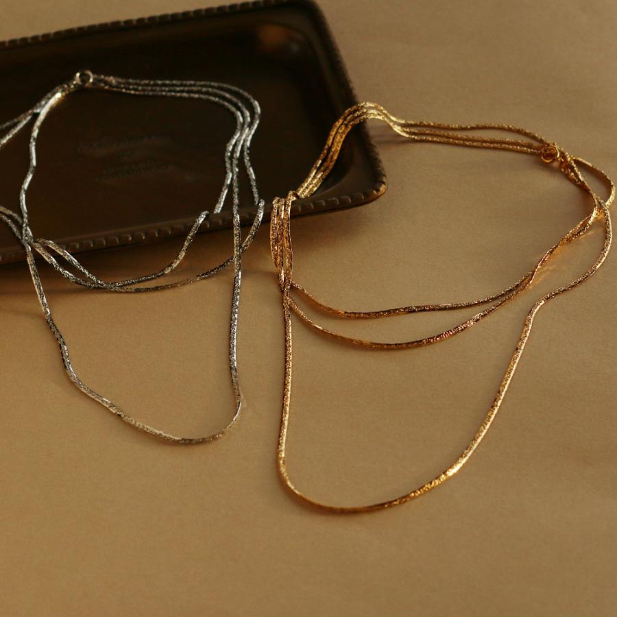 日本製 ジュエリー スネーク チェーン ロング ネックレス スタイリッシュ ゴールド・シルバーの2色展開 (OP-N29)