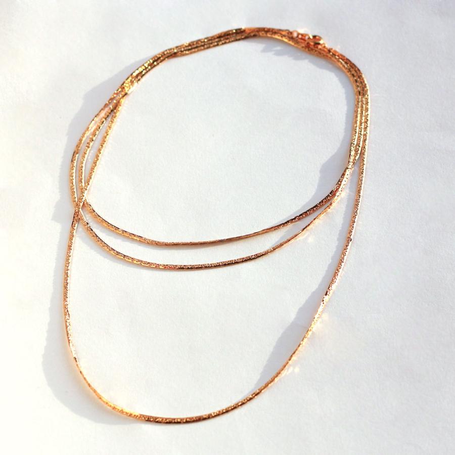 日本製 ジュエリー スネーク チェーン ロング ネックレス スタイリッシュ ゴールド・シルバーの2色展開 (OP-N29)