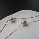 日本製 ジュエリー ネックレス 1粒 コットンパール パール チェーン フォーマル  コットンパールと、艶やかなキスカパールの2つのパールから選べる (op-n45)