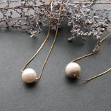 日本製 ジュエリー ネックレス 1粒 コットンパール パール チェーン フォーマル  コットンパールと、艶やかなキスカパールの2つのパールから選べる (op-n45)