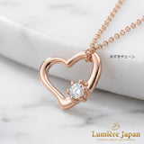 新商品 日本製 オープンハートシルバーネックレス シルバー925 ピンクゴールド プラチナ仕上げ 2カラー展開