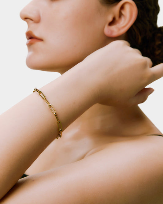 [ゴールド] ペーパーチェーンブレスレット