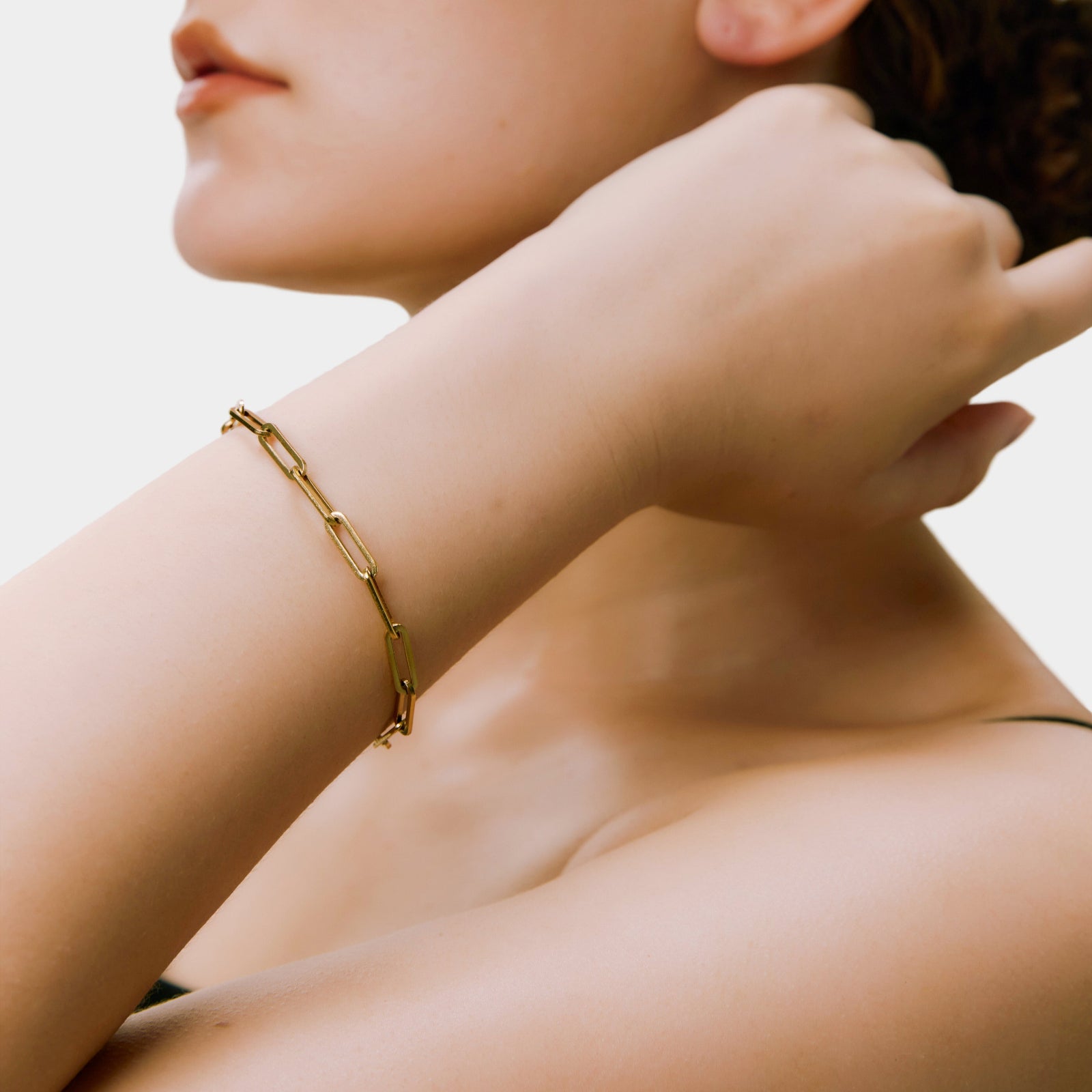 [ゴールド] ペーパーチェーンブレスレット