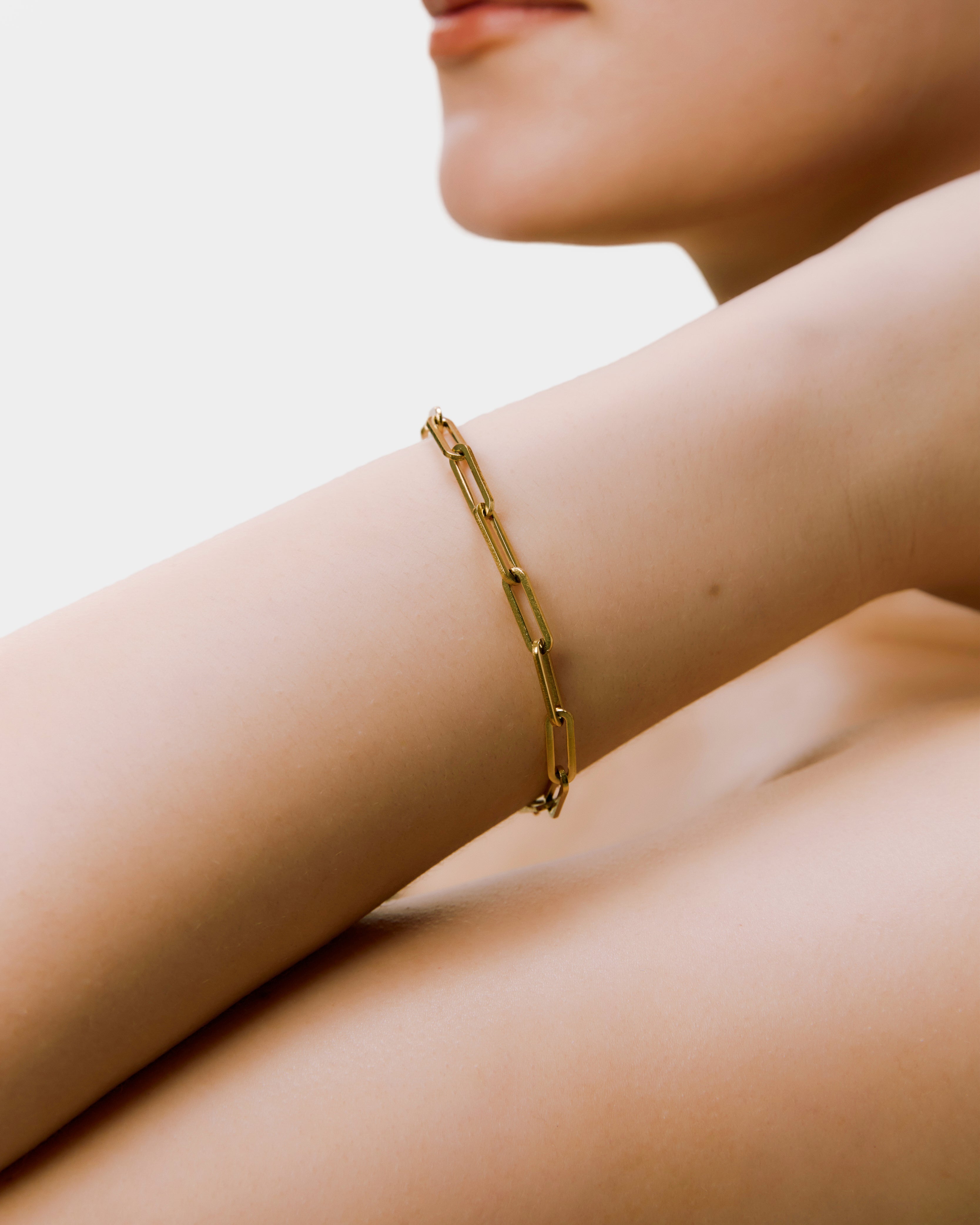 [ゴールド] ペーパーチェーンブレスレット